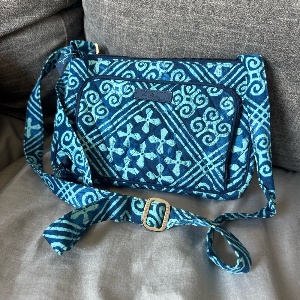 Vera Bradley Teal and Navy Crossbody Bag